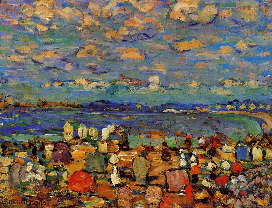Crescent Beach Maurice Prendergast avec texture Peintures à l'huile
